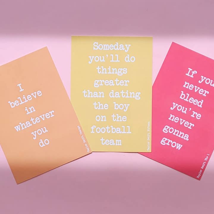 Danni Boden Designs - Vente Assortiments de papeterie/cartes - Cartes d'affirmation Taylor Swift V13