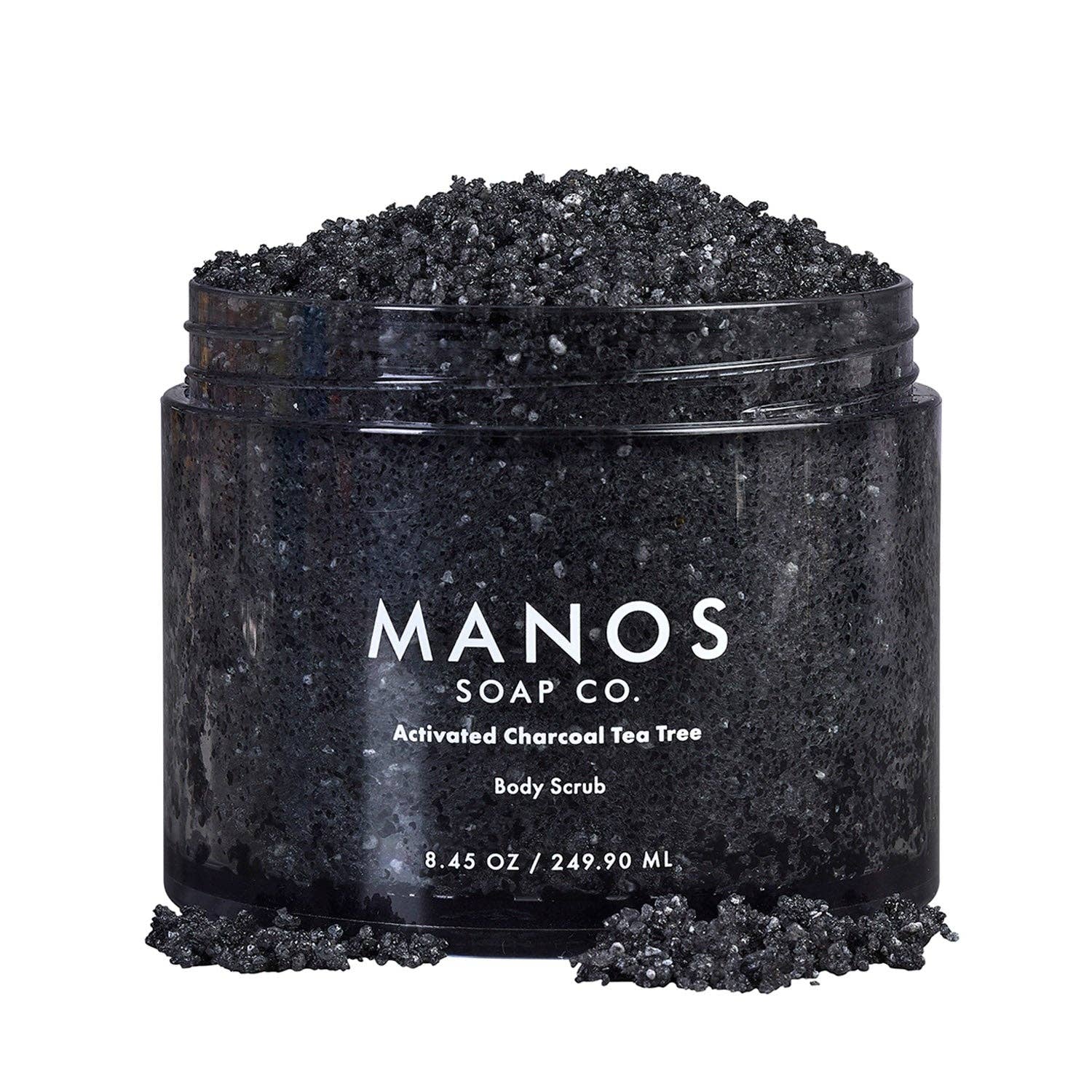 Manos Soap Co. - Wholesale Body Scrub/Exfoliant - Activated Charcoal Tea Tree Body Scrub