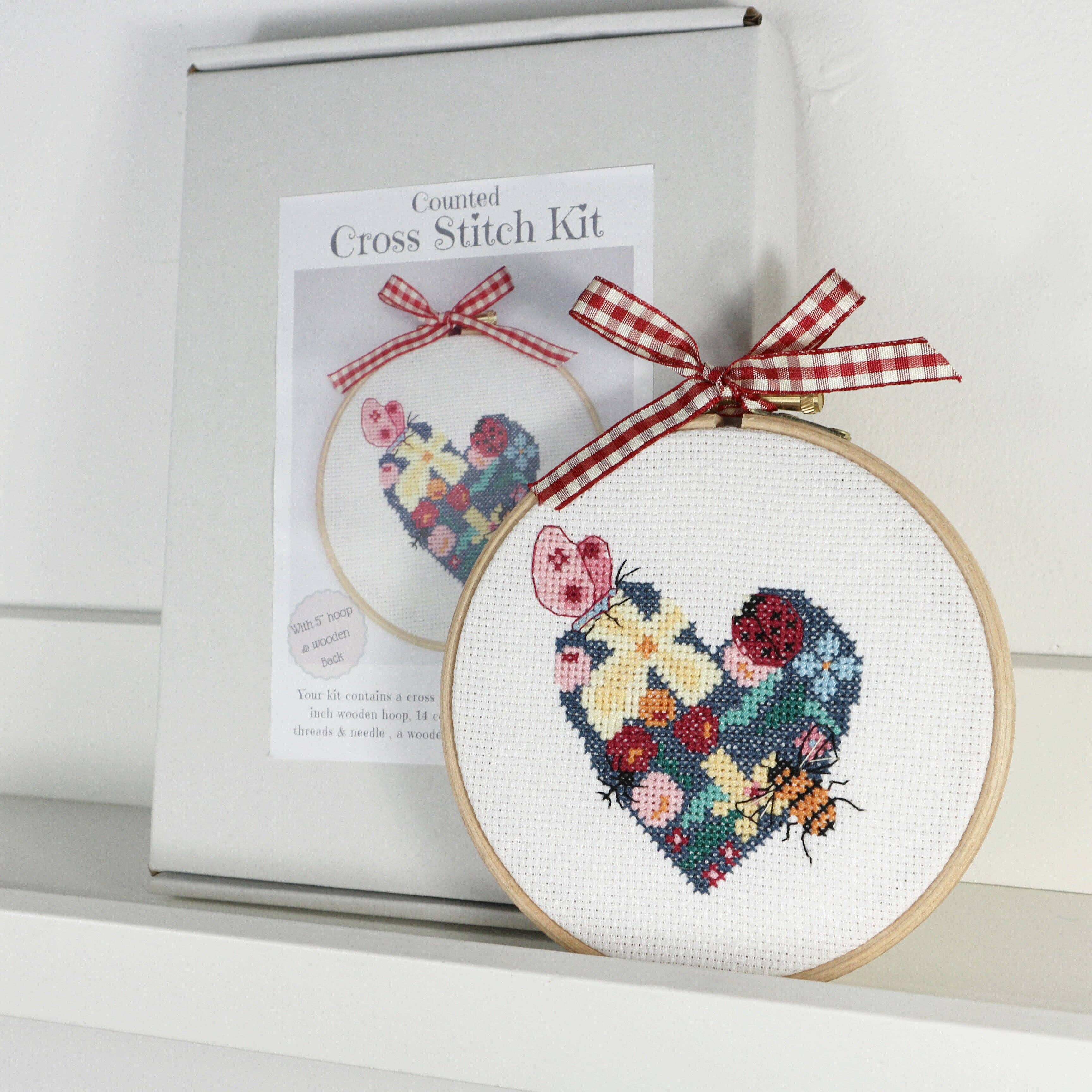 Stitchkits Crafts - Wholesale Embroidery/Cross Stitch Supplies - Woodland Heart, Cross Stitch Kit4