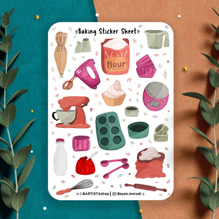 Bakning klistermärke ark, Bullet journal, planerare klistermärken bujo för wholesale av Bartista