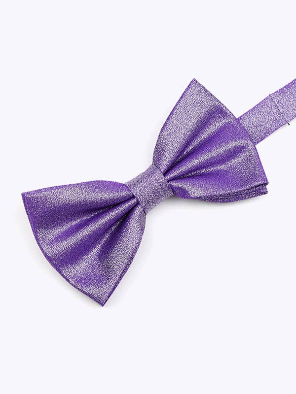 Purple Sequin Bow Tie No. 2 for Men in Polyester "Isidore" for wholesale by Unipap's