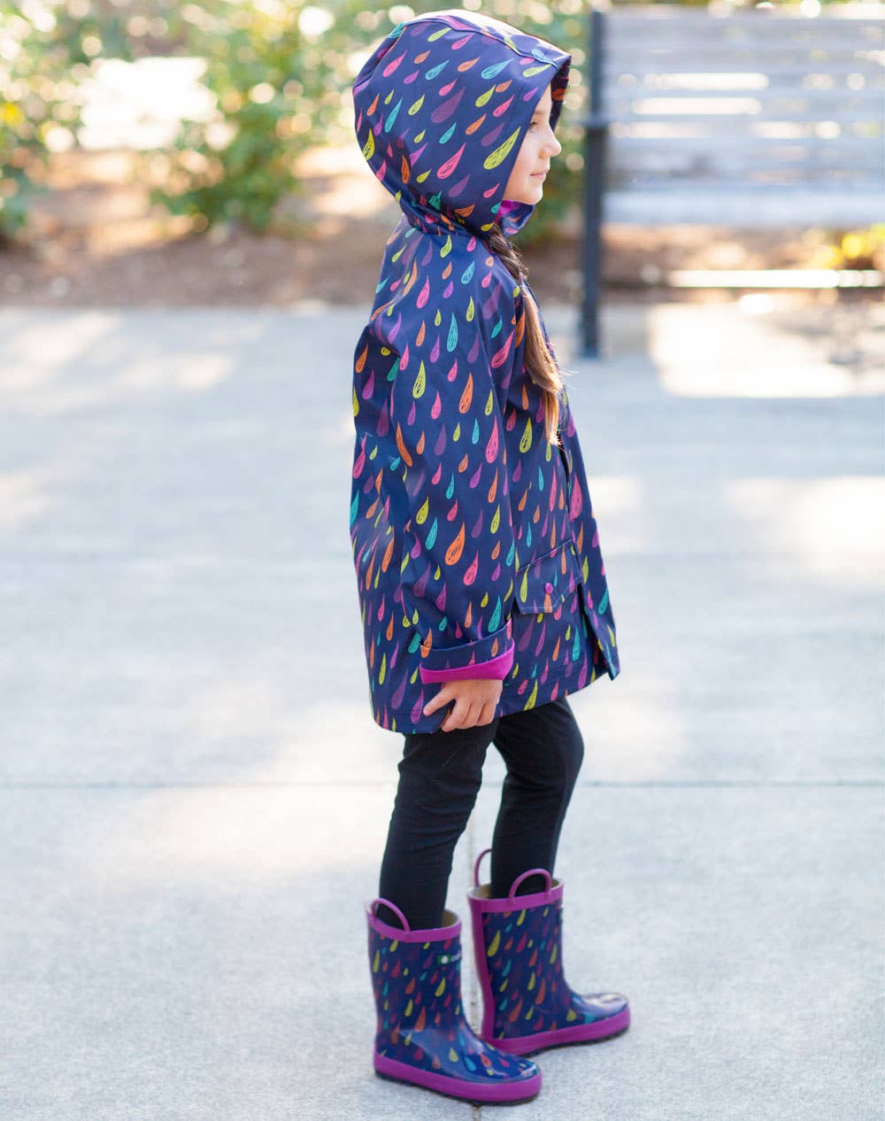 Oaki - Wholesale Rain Boots - Kids - Loop Handle Boots, Colorful Raindrops8