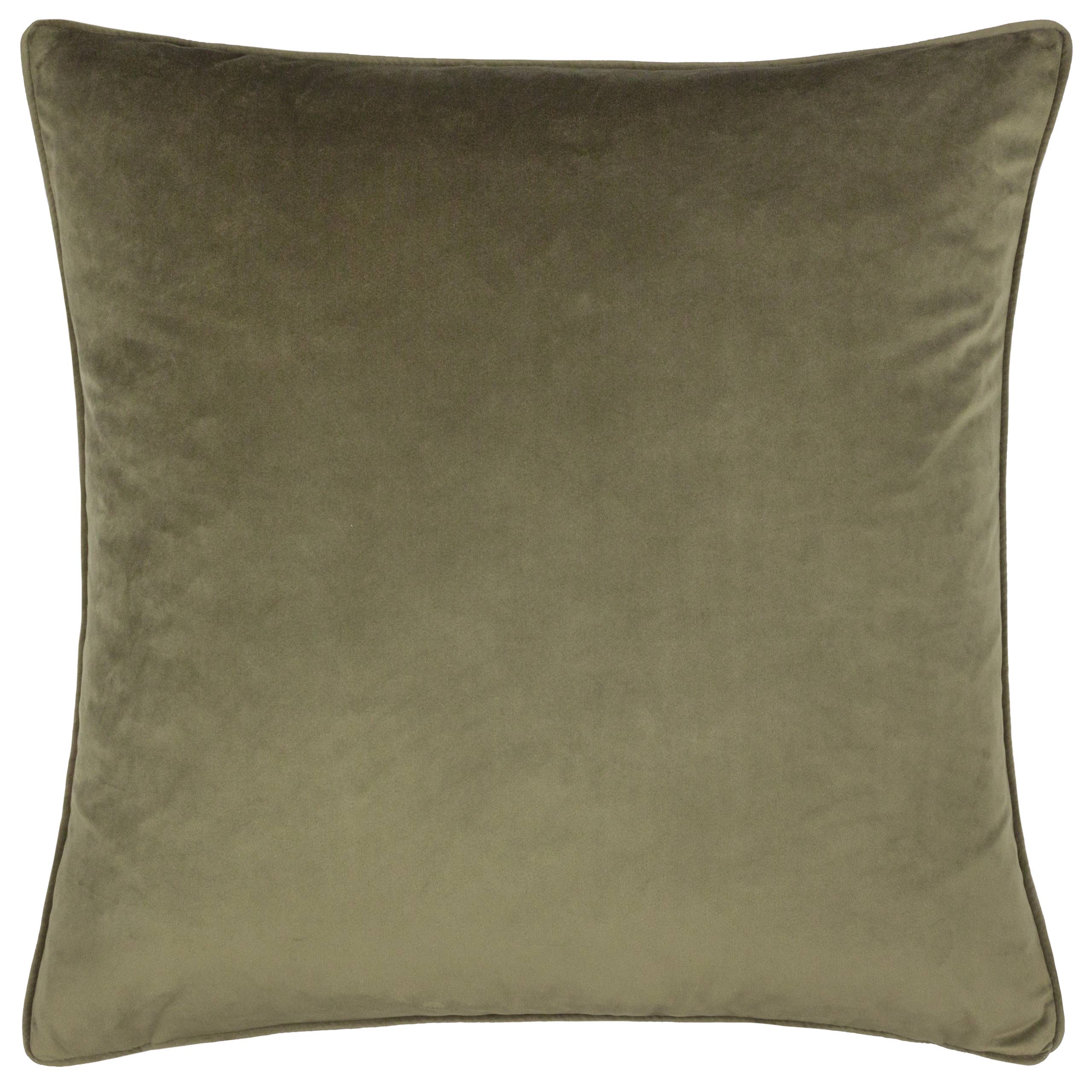 Opulence Soft Velvet Cushion Khaki for wholesale on Faire1