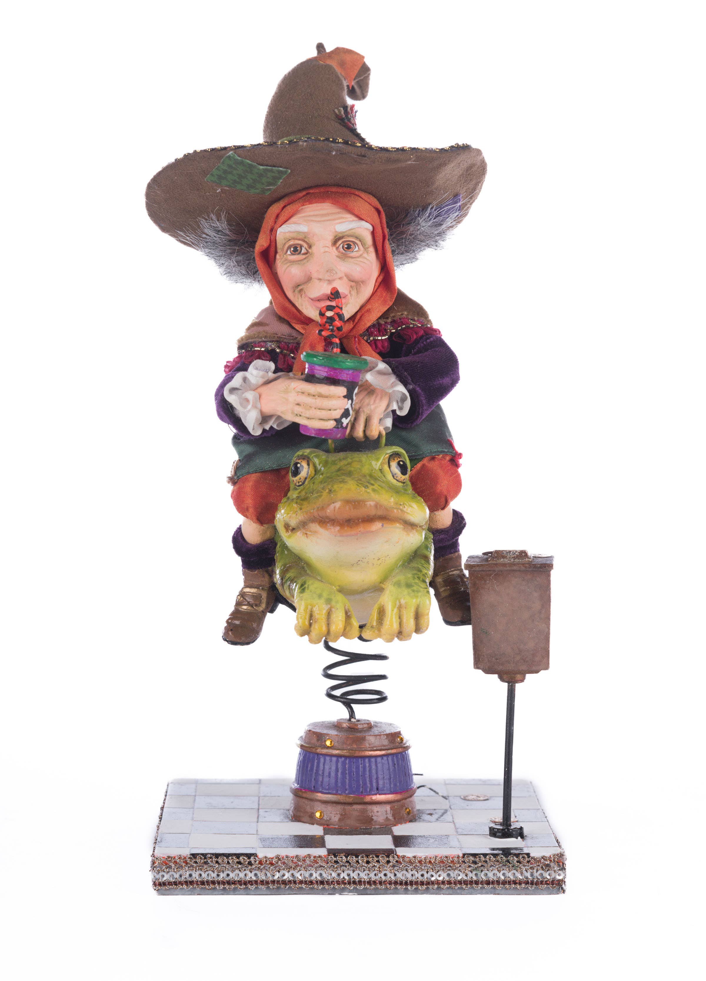 Katherine's Collection - Wholesale Decorative Tabletop Object - Phoebe On Frog Ride Tabletop1