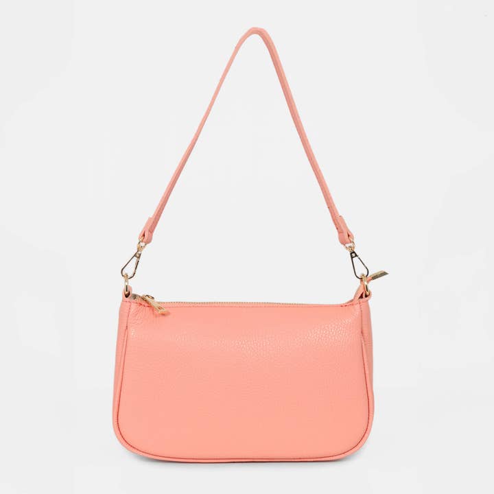 Carteira Baguette em Pele Italiana - Rosa Salmão, Texturizada por atacado de Sarta