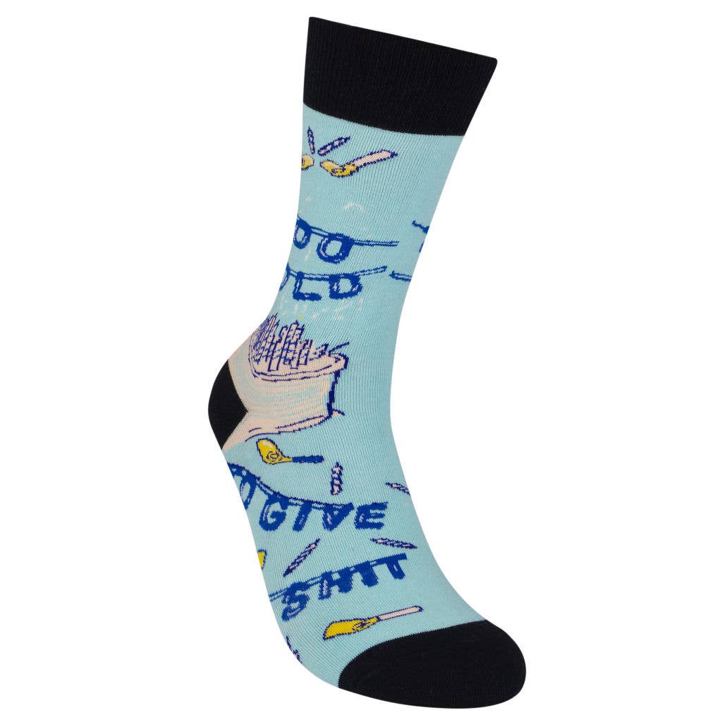 Funatic - About Face Designs - Nice Enough Merch Co - Wholesale Socks - Unisex - Too Old To Give A Shit Socks - Closeout | Funatic3