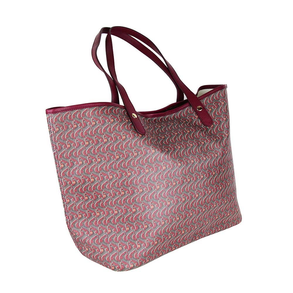 Artumès & Co - Wholesale Tote Bag - Women's - Eden leather and coated canvas tote - Daims Galet - tomette1