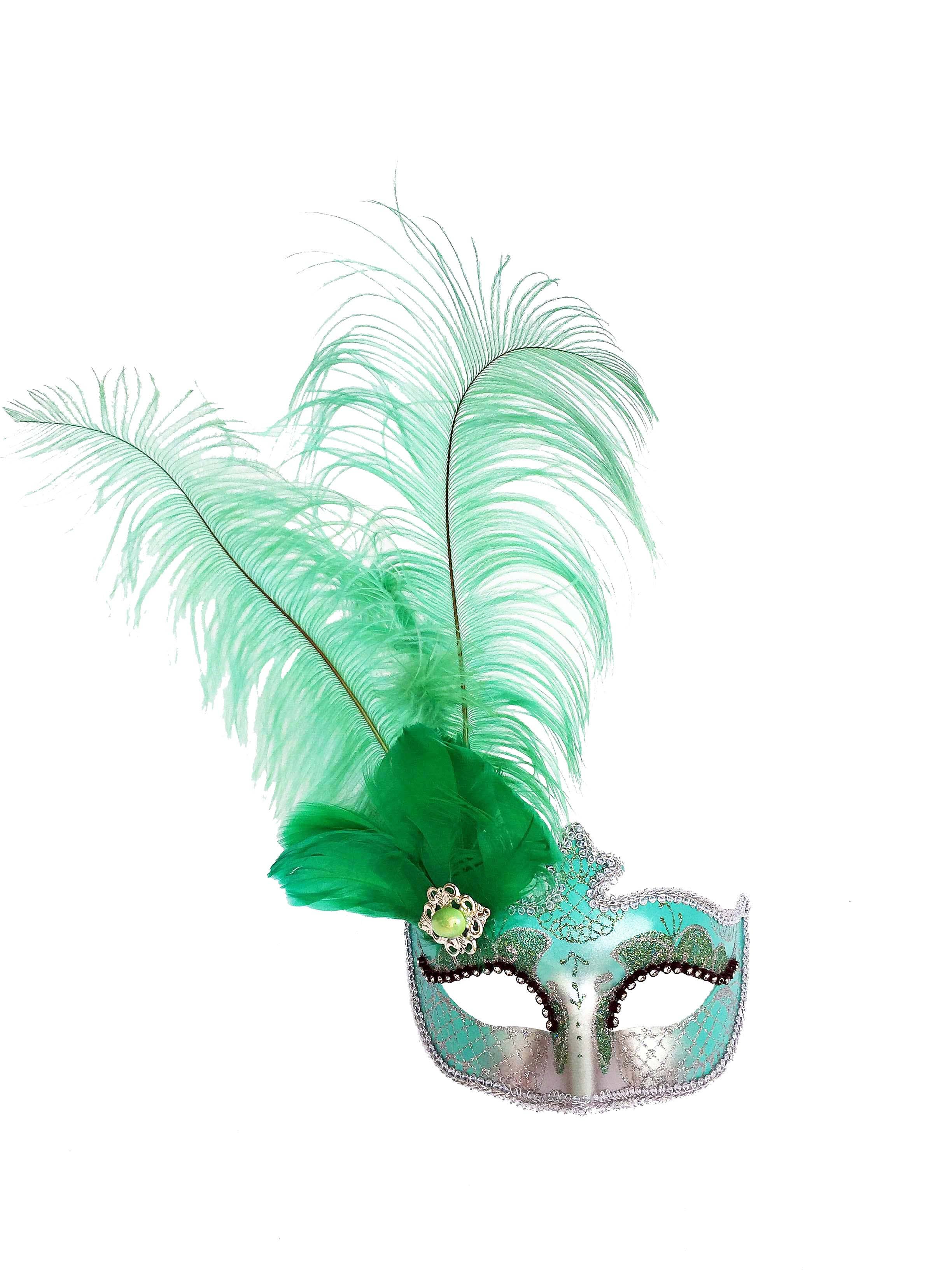 Mardi Gras Creations - Wholesale Costume - Women's - Anarkali Mask With Eye Detail And Feathers8
