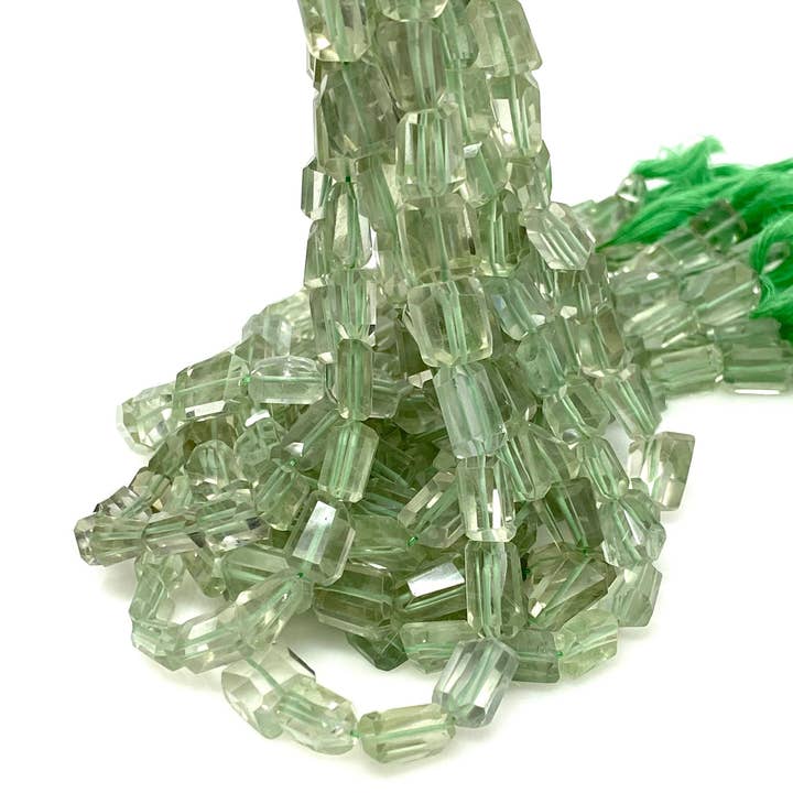 Akstar Gems - Vendita all'ingrosso Perline - Perline in ametista verde naturale, perle di prasiolite, all'ingrosso di pietre preziose all'ingrosso, filo da 10»5