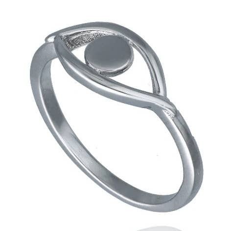 Sterlingsølv Ring med Tyrkisk Øje for engroshandel hos Las Joyas de Amanda