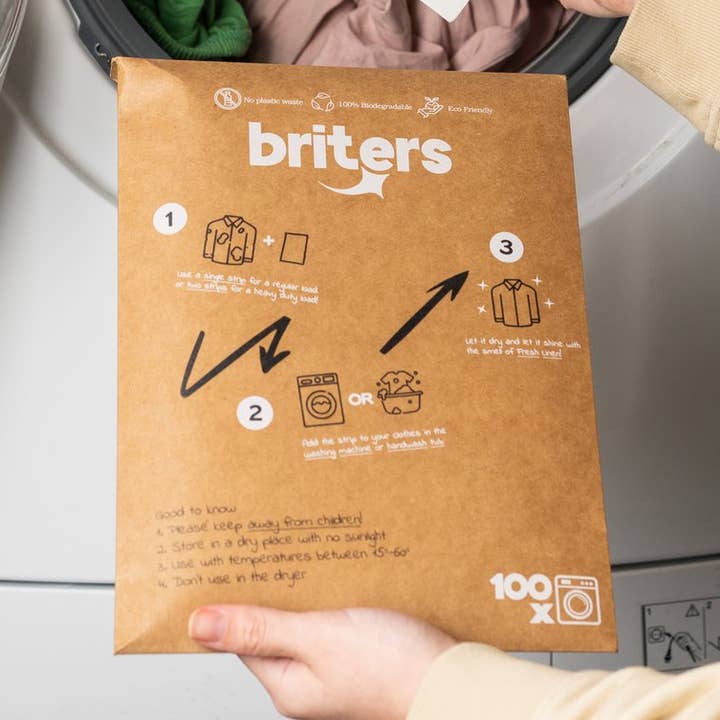 Briters - Wholesale Laundry Detergent Powder/Pods - Briters Laundry Detergents Sheets - 100 washes - Fresh Linen0