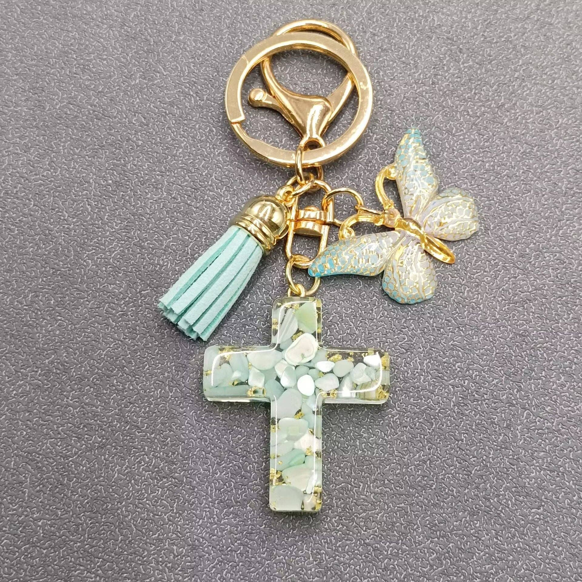 Mio Queena - Wholesale Keychain - Women's - Multi-style Acrylic Butterfly Resin Cross Pendant  Keychains13