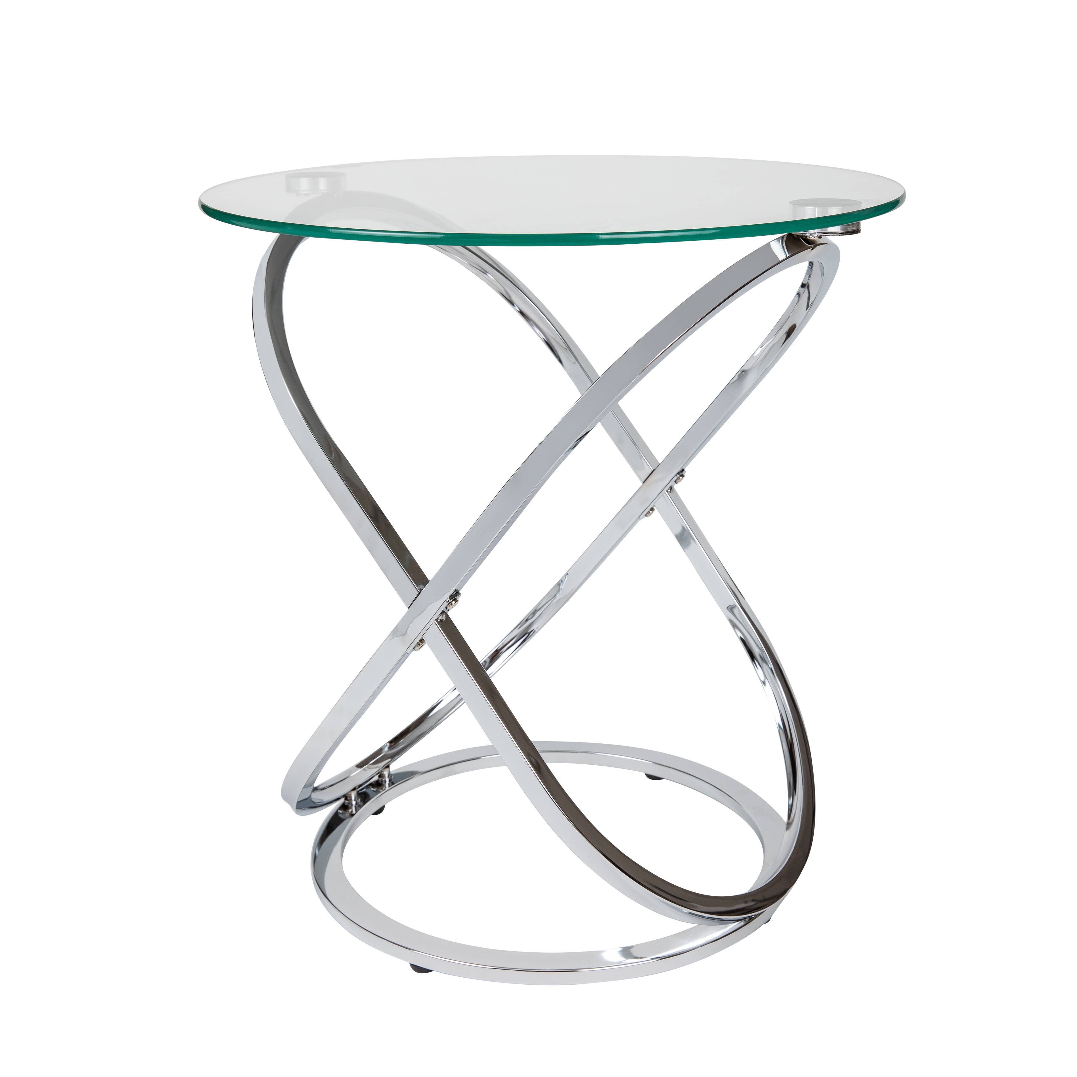 Danya B - Wholesale Side Table - Galaxy Base and Tempered Glass Round End Table23