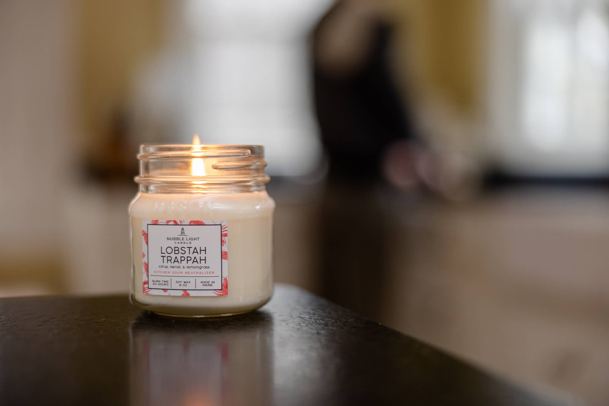 Nubble Light Candle - Wholesale Jar/Filled Candle - Lobstah Trappah - Kitchen Odor Neutralizer 8oz. Scented Soy3