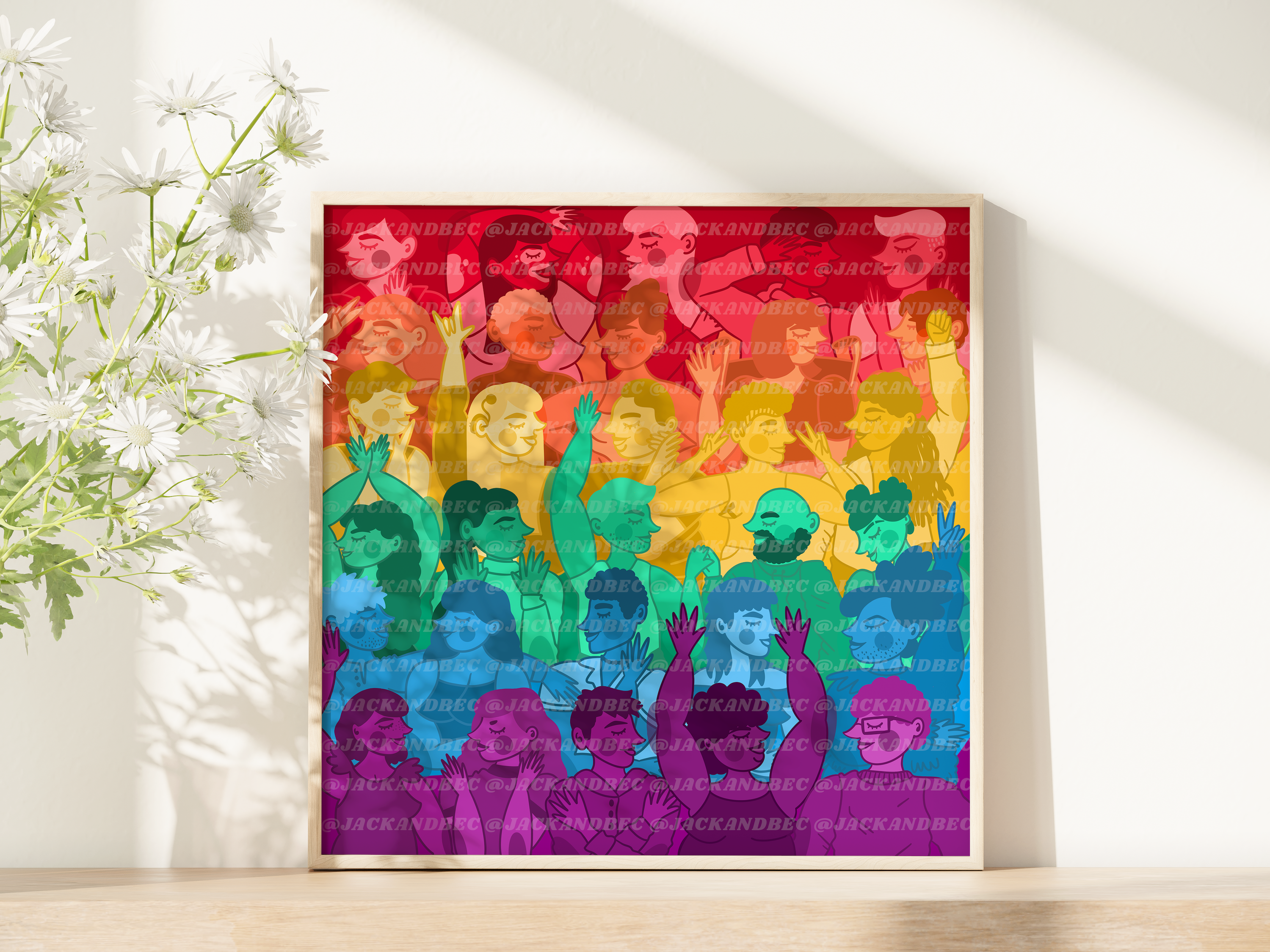 Jack and Bec - Wholesale Art Print - "Pride" Print, LGBTQ Art, Gay Art, Queer Art1