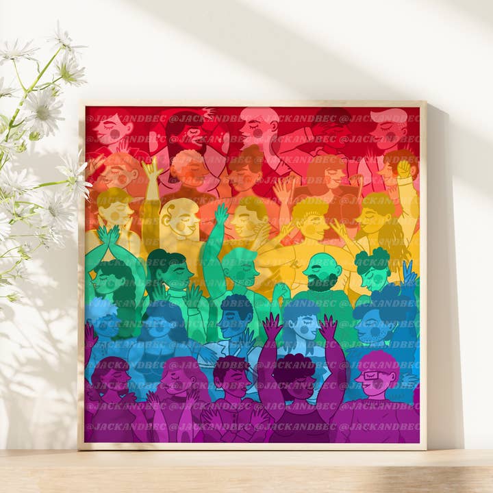 Jack and Bec - Wholesale Art Print - "Pride" Print, LGBTQ Art, Gay Art, Queer Art1