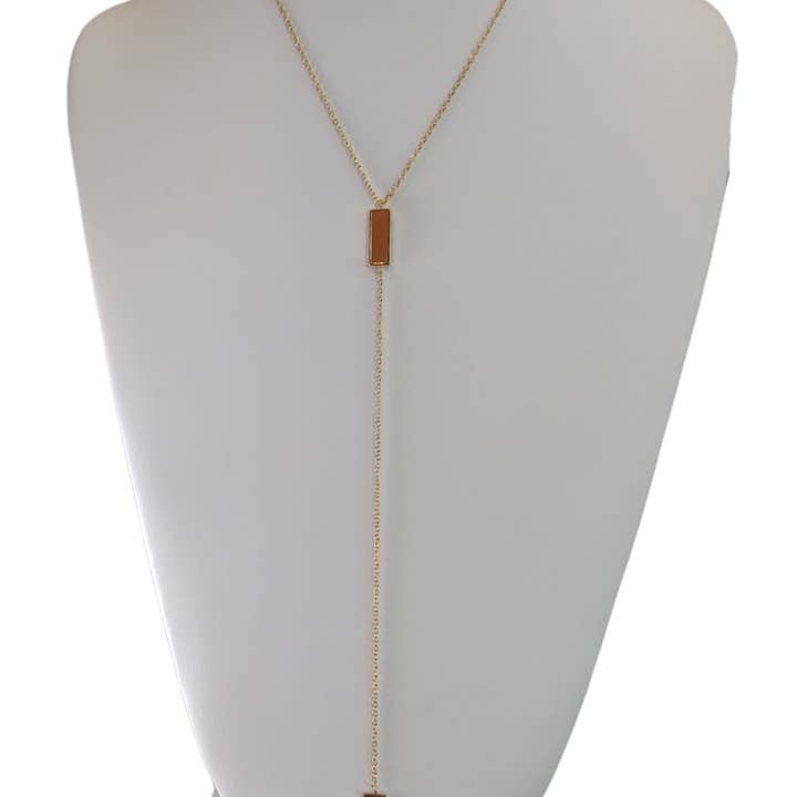 Natuurlijke edelsteen stropdas ketting voor wholesale door Morana