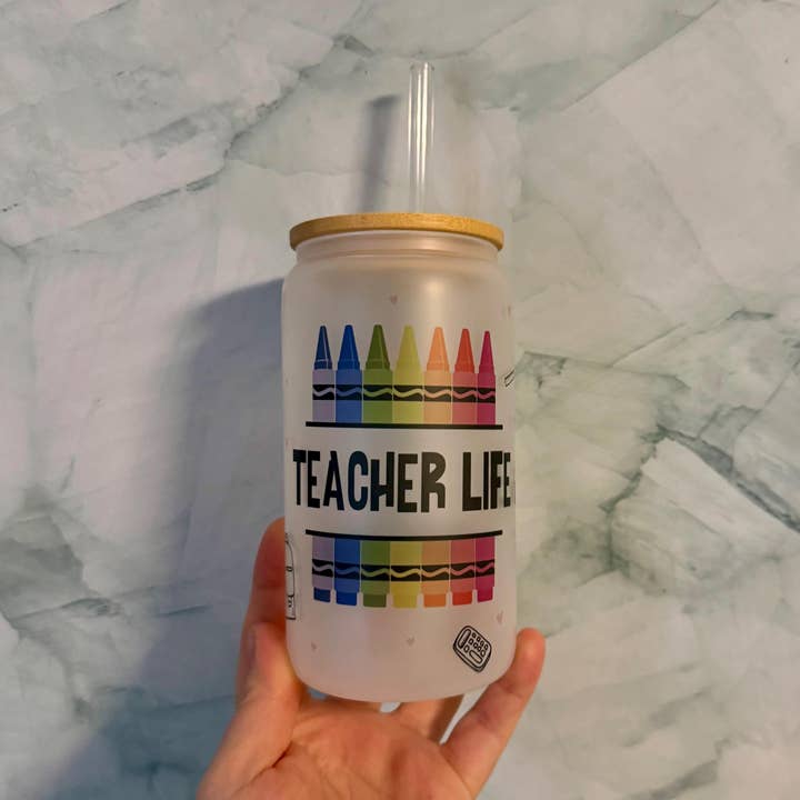 Bicchiere Tumbler Personalizzato per Apprezzamento Insegnante per la vendita all'ingrosso da parte di Embroidery by BUBE