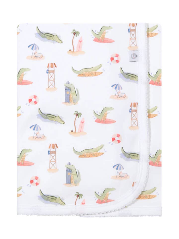 Manta de Bebé Pima de Caimanes para venta al por mayor de Little Blue Swallow