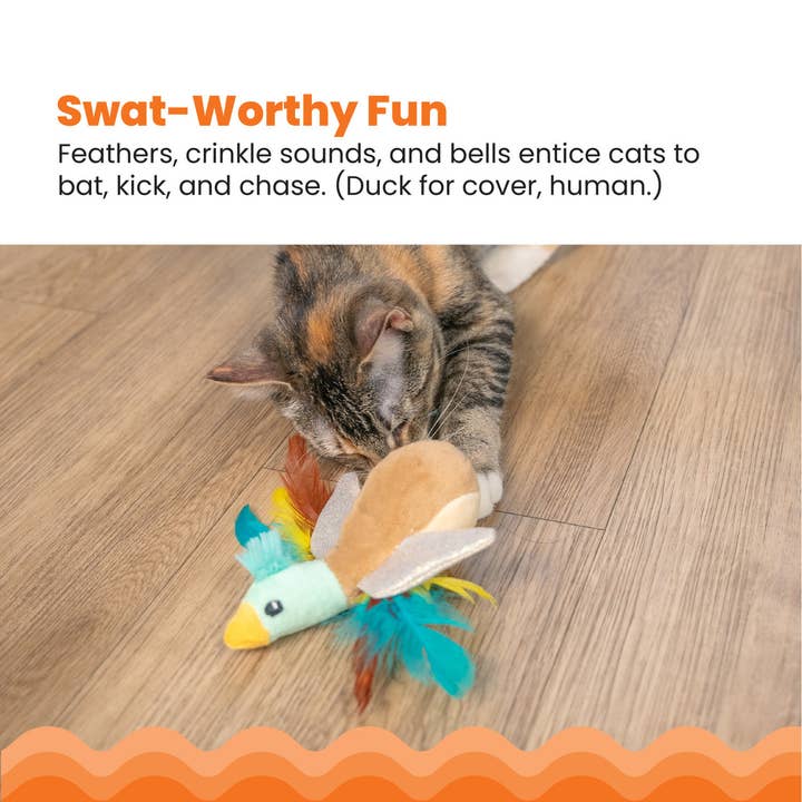 Pet Palette Distribution - Wholesale Pet Toy - Cat - Catstages Flapperz Duck Cat Toy Brown
