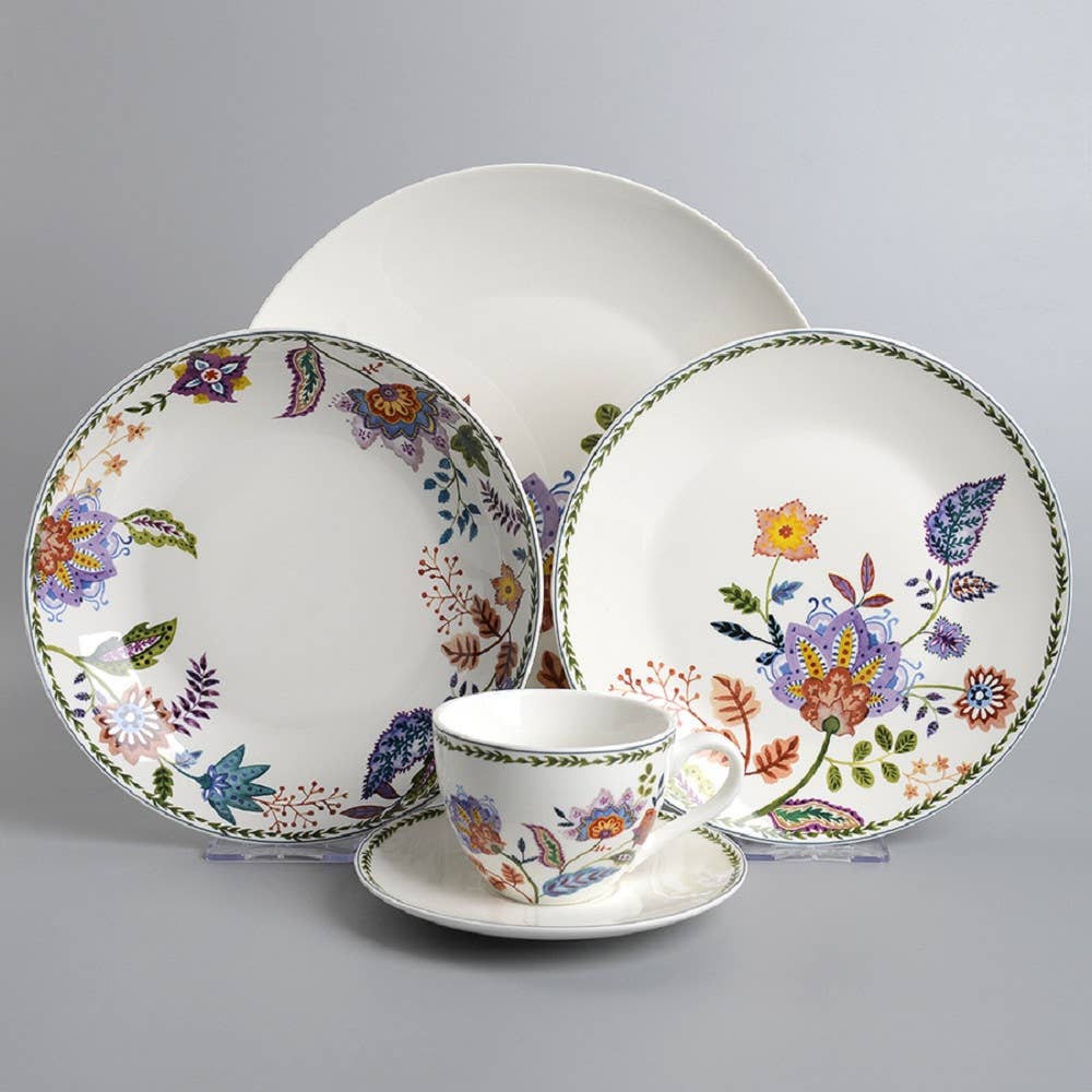 STP - Wholesale Coffee/Tea Cup - Byzantium Flowers Porcelain Cup w/ Saucer 8.8 fl oz Set of 23