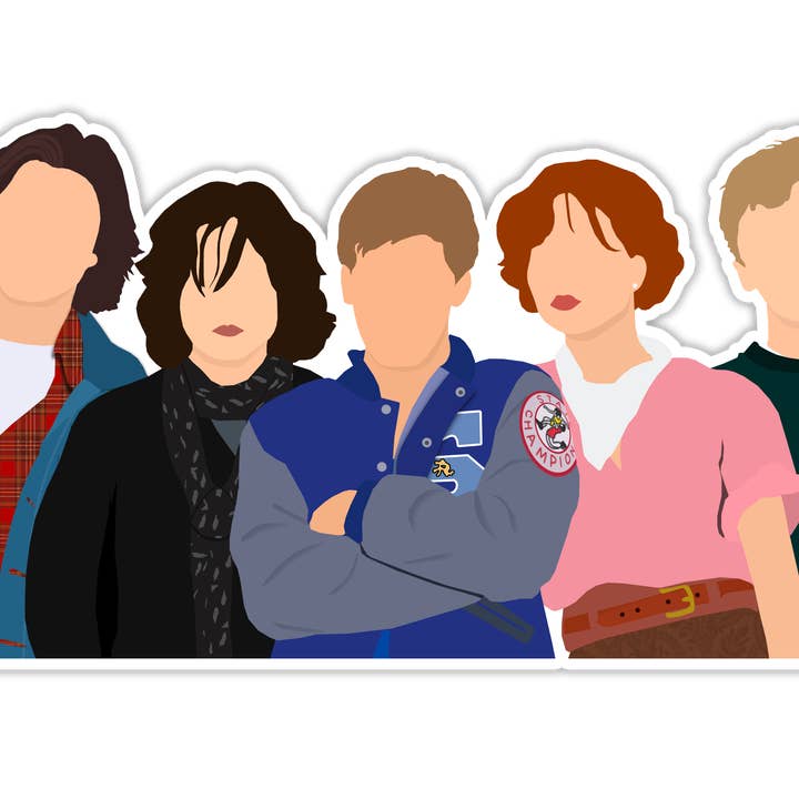 Breakfast Club Cast Sticker for wholesale by Shop Trimmings