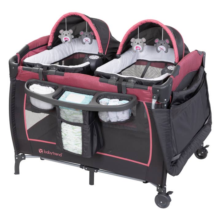 Baby Trend - Wholesale Bassinet - Baby - Lil’ Snooze™ Deluxe III Nursery Center Playard for Twins