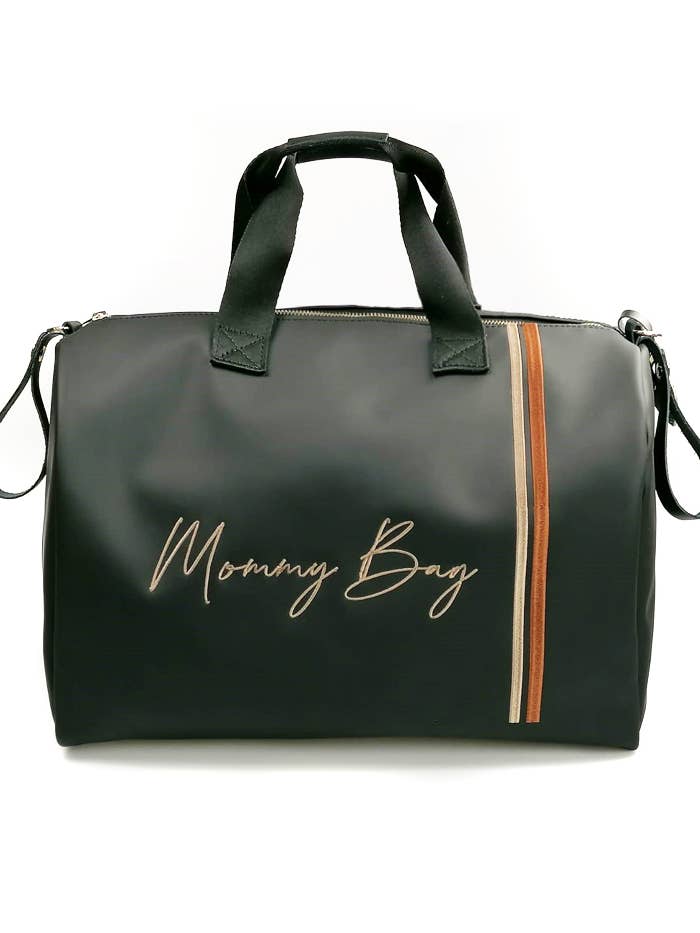 Sac multifonction - Caoutchouté noir avec fermeture éclair arrière pour la vente par TICI Handmade