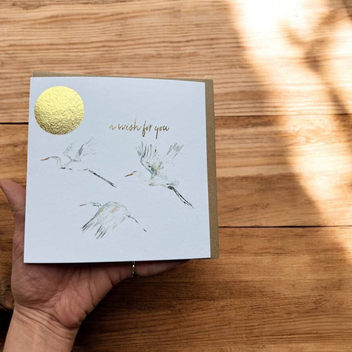 Sarah Epsom - Wholesale Anniversary Card - Birds flying 'A wish for you' To Dream, by Sarah Epsom1