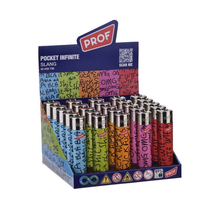 Påfyllningsbar tändare PROF Slang Round Flint för wholesale av PROF