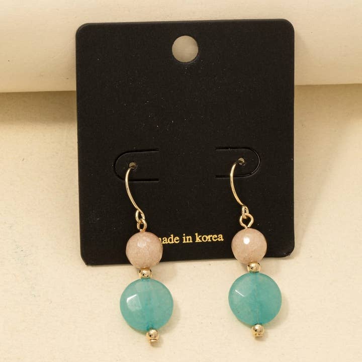 Boucles d'oreilles pendantes à facettes avec pierres précieuses pour la vente par Anarchy Street