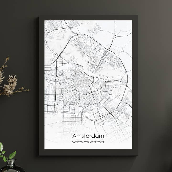 Ámsterdam - Elegante póster de mapa de la ciudad para venta al por mayor de Dutch by brand