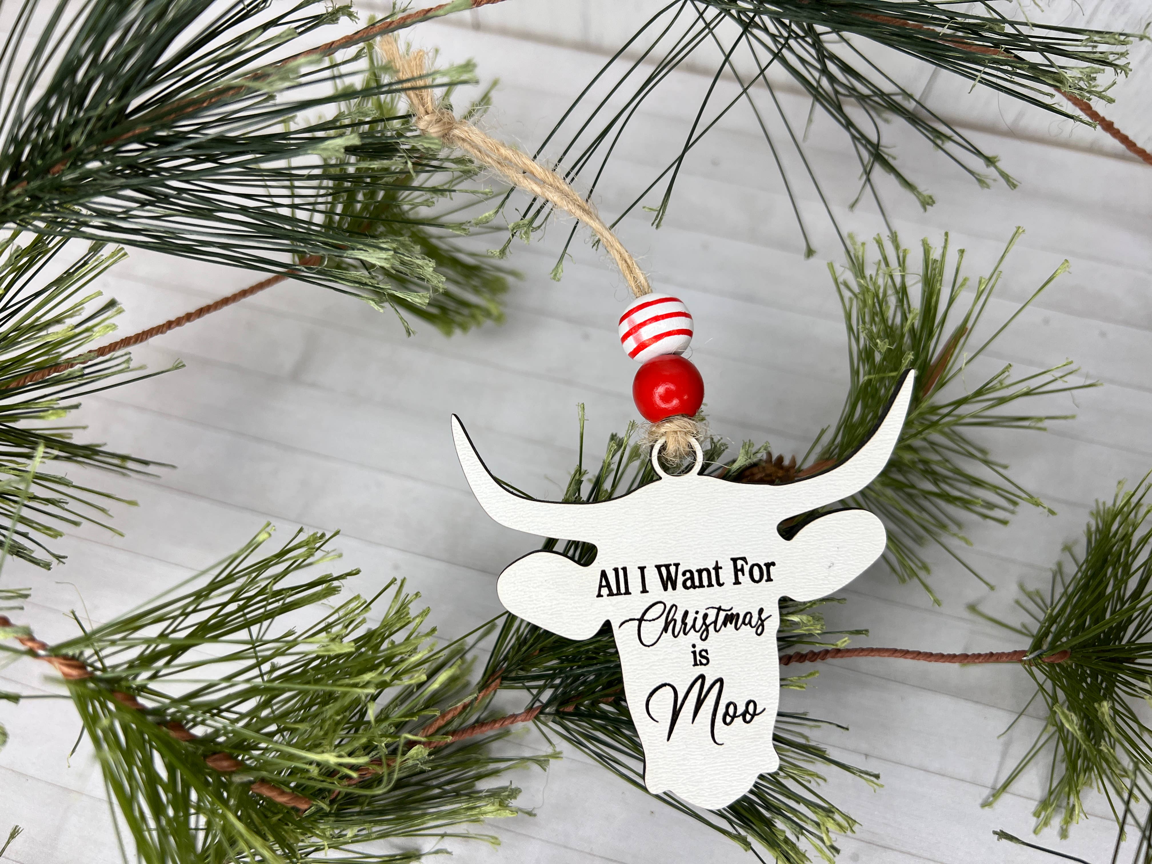 Lauren's Custom Creations - Wholesale Ornament - Farm Animal Christmas Ornaments - Cow, Pig, Chicken0