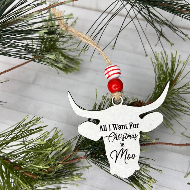 Lauren's Custom Creations - Wholesale Ornament - Farm Animal Christmas Ornaments - Cow, Pig, Chicken