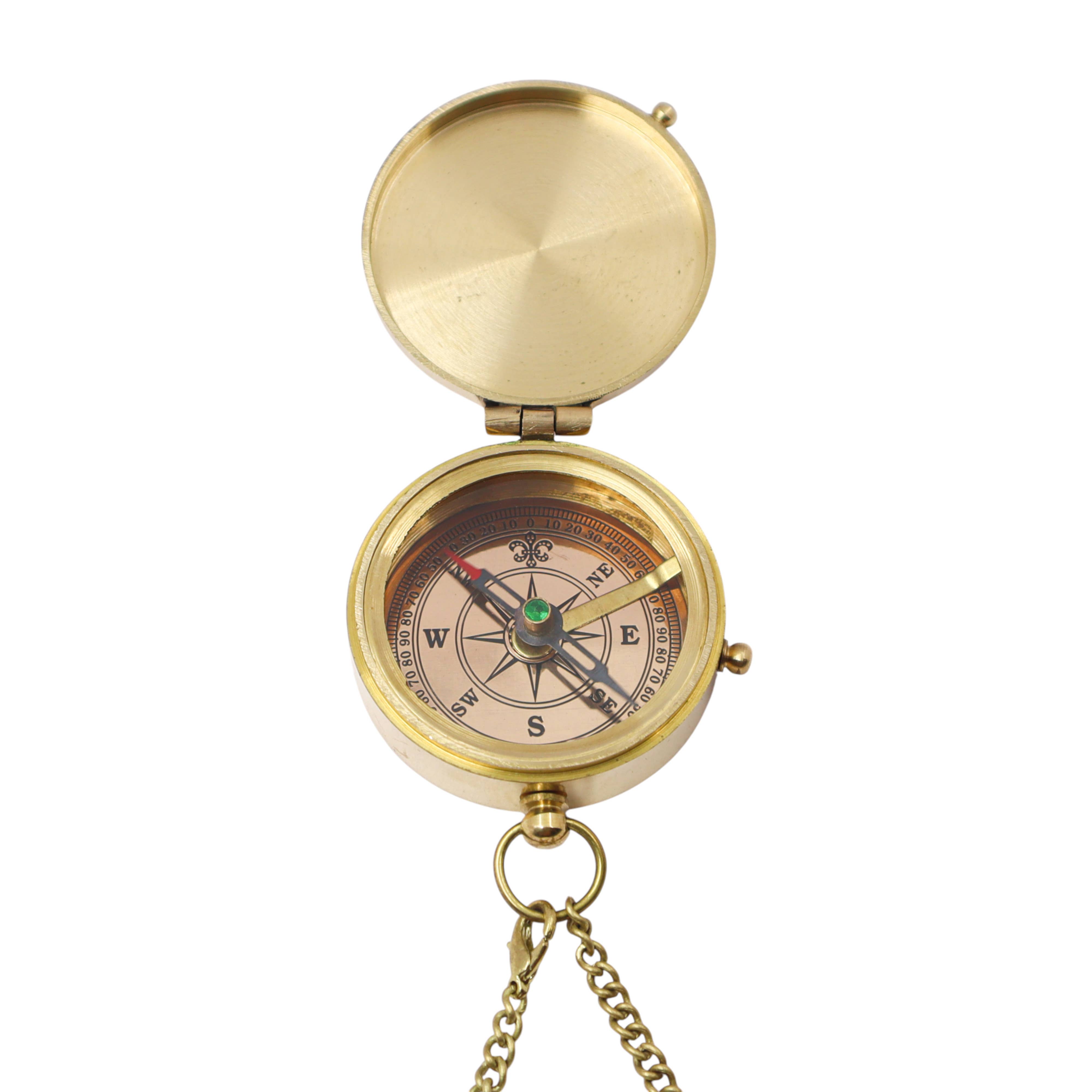 Dollond & Co. – wholesale Navigational compass – Personalised Brass Flat Compass with Wooden Box6