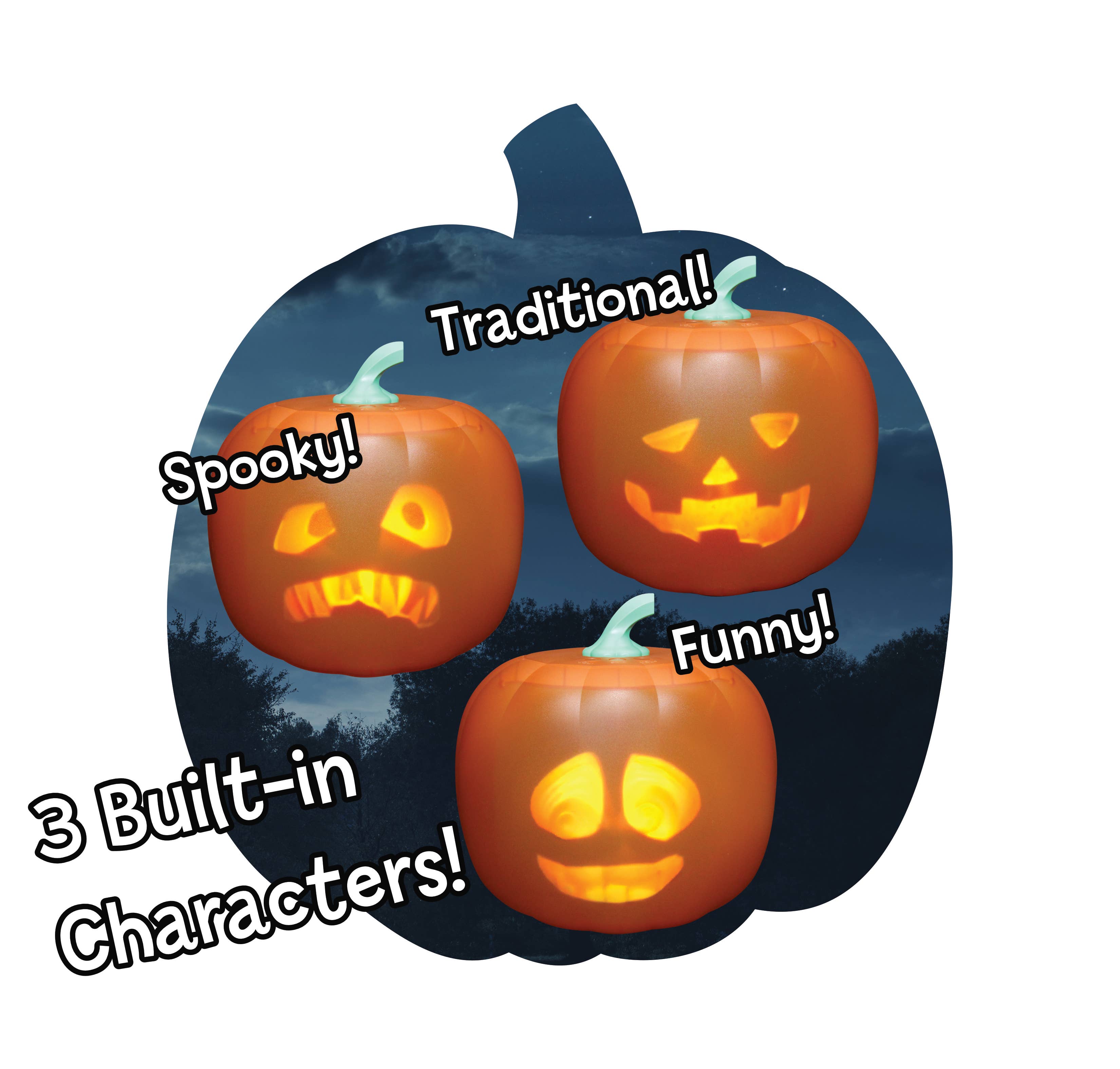 Mindscope Products – Engroshandel Bordpynt – Mindscope ANIMAT3D Jabberin' Jack Talking Animeret græskar11