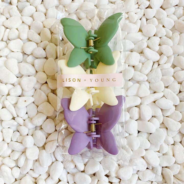 Ellison+Young - Venta al por mayor Horquilla para el pelo - Mujer - Set de pinzas para el pelo Trio of Butterflies16