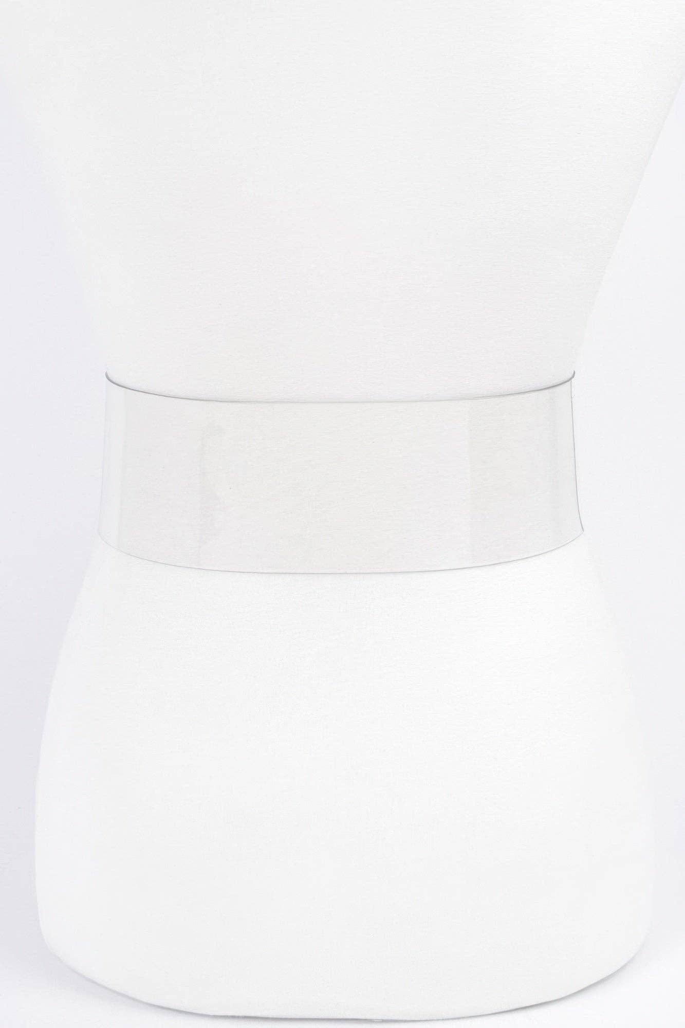 CC Wholesale Clothing - Vendita all'ingrosso Cintura - Donna - Cintura Trasparente con Grande Fibbia Rotonda in Metallo Vintage2