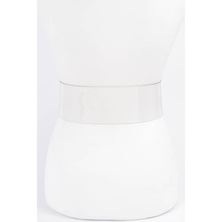 CC Wholesale Clothing - Vendita all'ingrosso Cintura - Donna - Cintura Trasparente con Grande Fibbia Rotonda in Metallo Vintage2