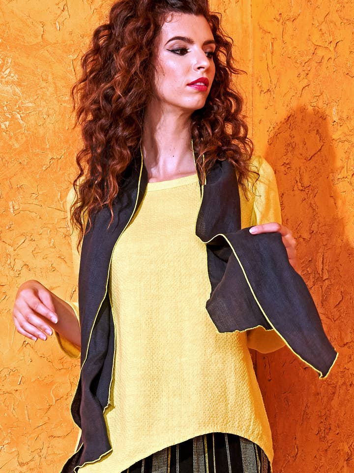 Asymmetrische top Canary voor wholesale door Khangura