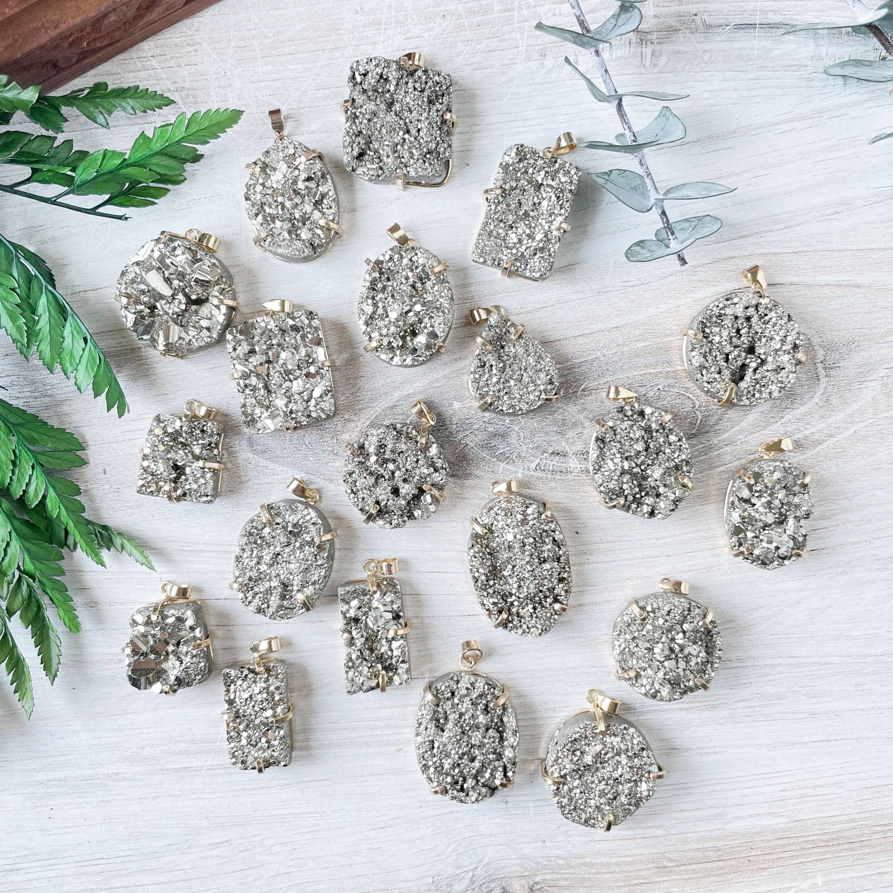 Ewelina Pas Jewelry - Wholesale Pendant/Charm Necklace - Gold Pyrite Prong Necklace9