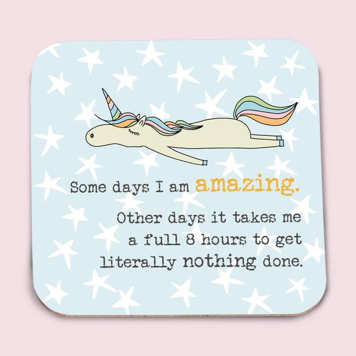 Underlägg - Enhörning - få ingenting gjort för wholesale av Dandelion Stationery