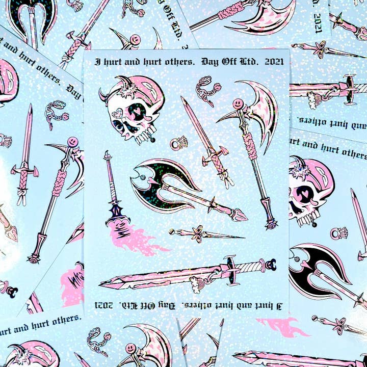 Day Off Ltd. - Vendita all'ingrosso Adesivo - Foglio di adesivi Hurt Glitter1