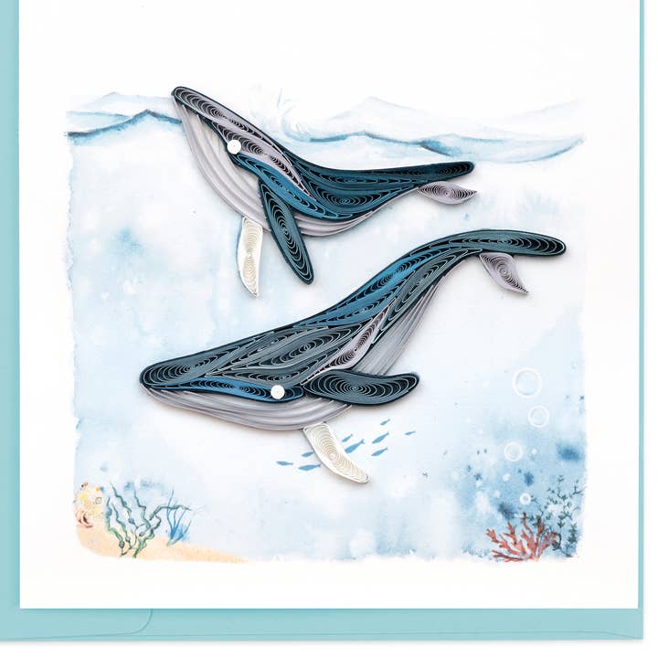 Quilling Card - Wholesale Everyday Greeting Card - Humpback Whales0