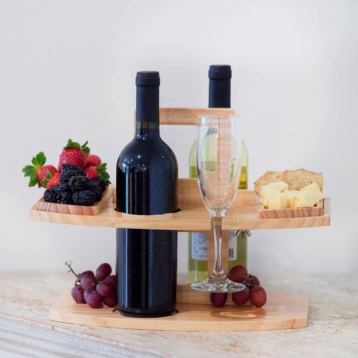 Sequel Giftables - Wholesale Beer/Wine Caddy - Outdoor Wine Table Charcuterie Tray Wine Caddy 3