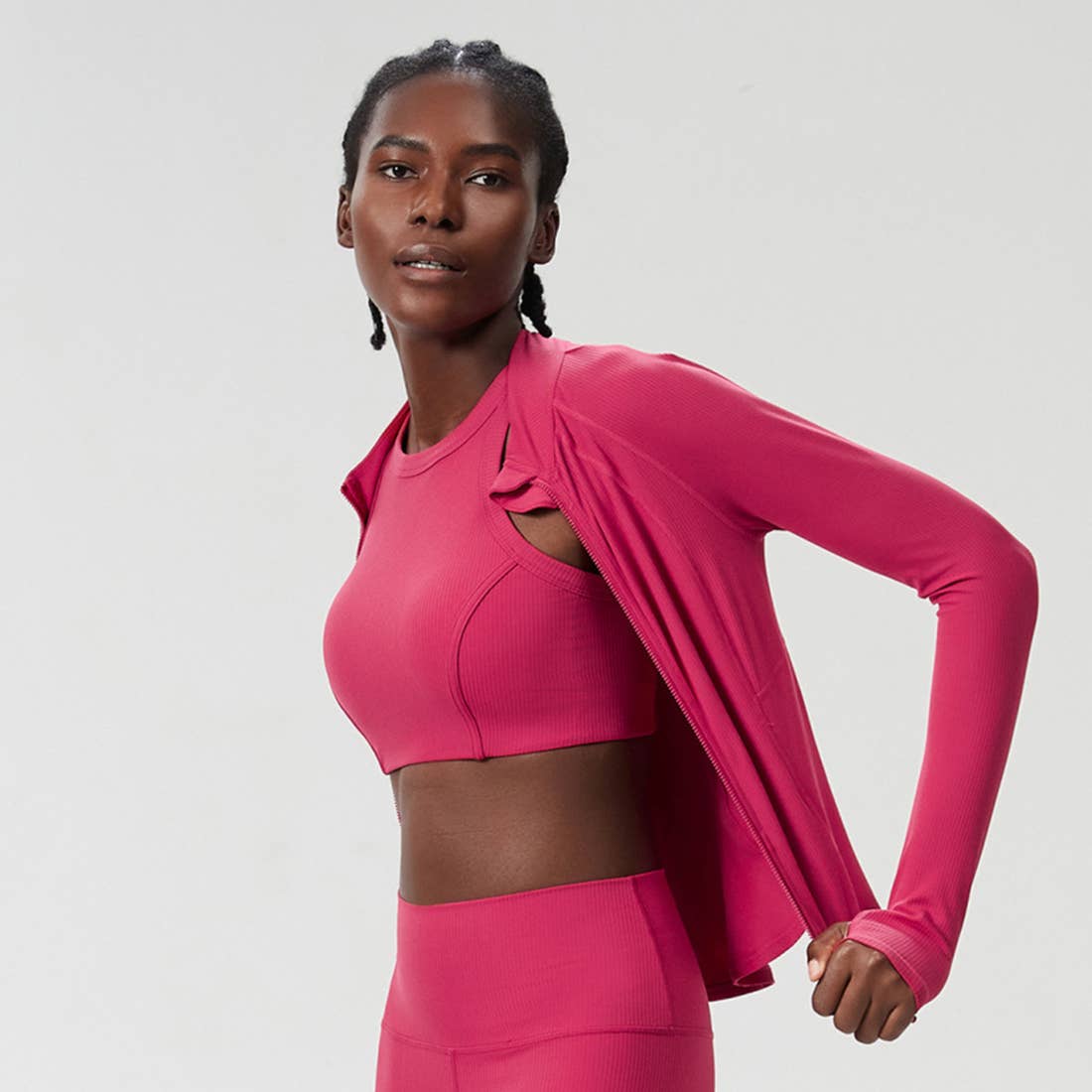 Sodalemon – wholesale Sportjacka - Dam – Damjacka med hög krage och midjeformande funktion för yoga och löpning7