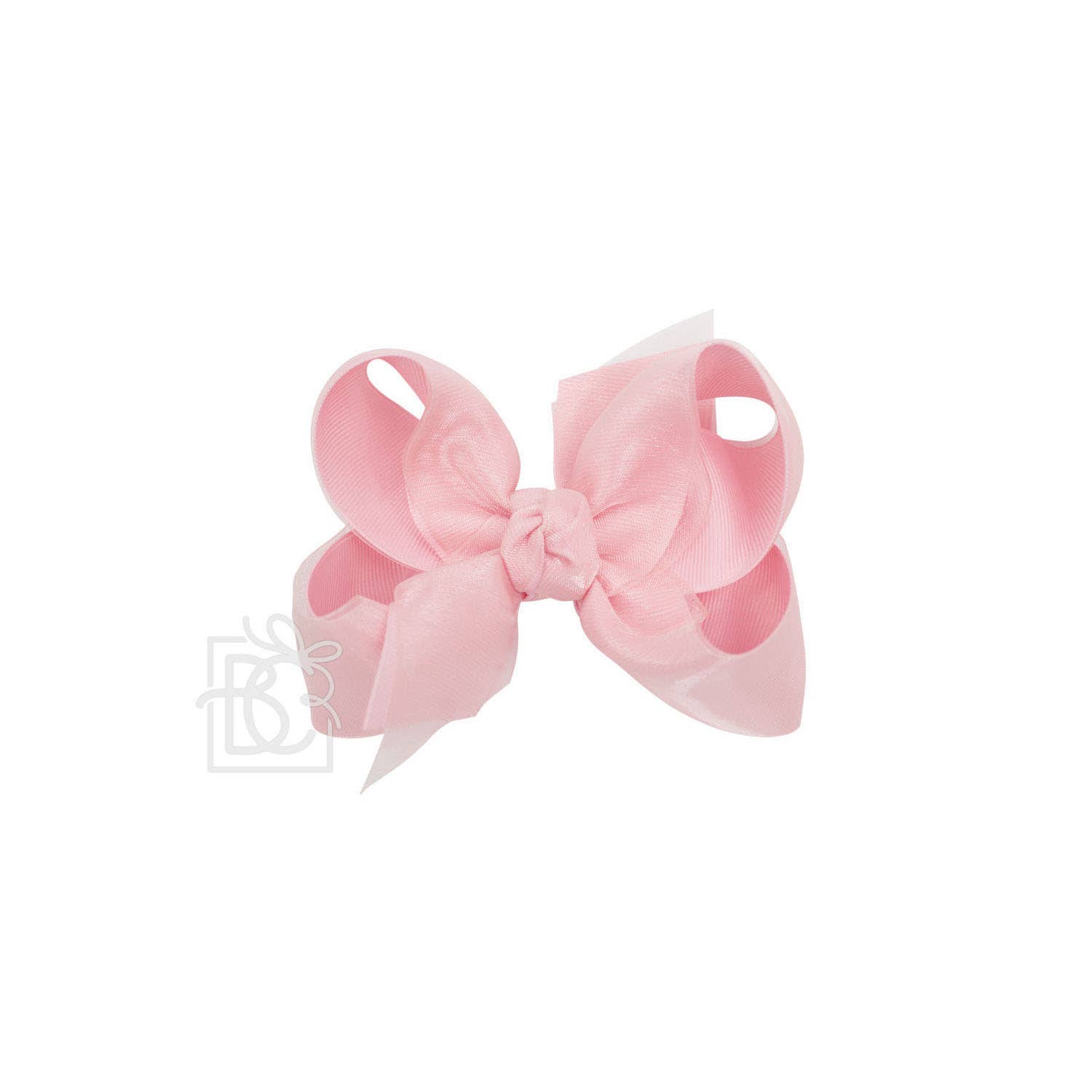 Beyond Creations, LLC – wholesale Hair bow – Kids – LAYERED ORGANZA/GROSGRAIN BOW ON CLIP25