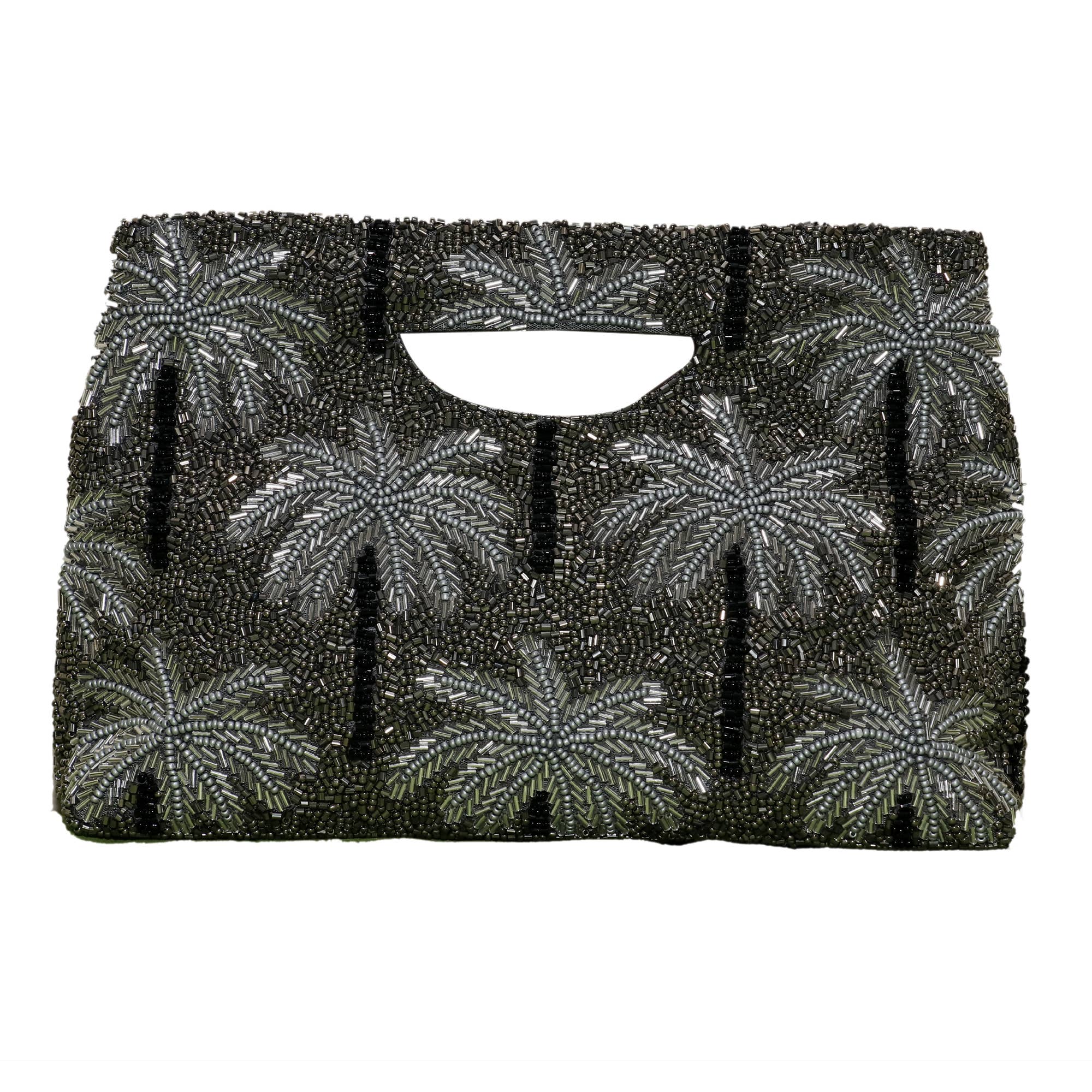Tiana Designs - Wholesale Clutch Bag - Women's - Palm trees in pewter cut out clutch0