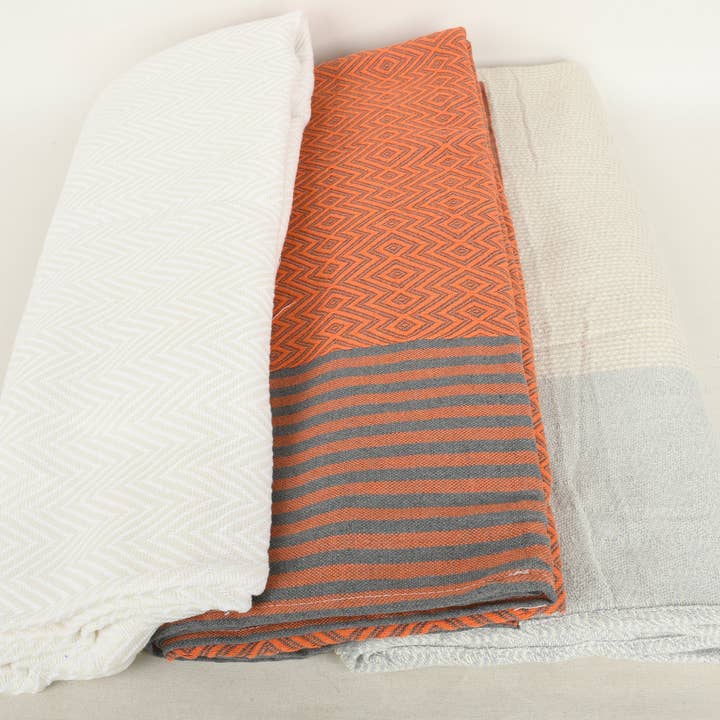 Organic Turkish Towels - Vente Plaids - Couverture Personnalisée, Ensemble de 6 Plaids Confortables7