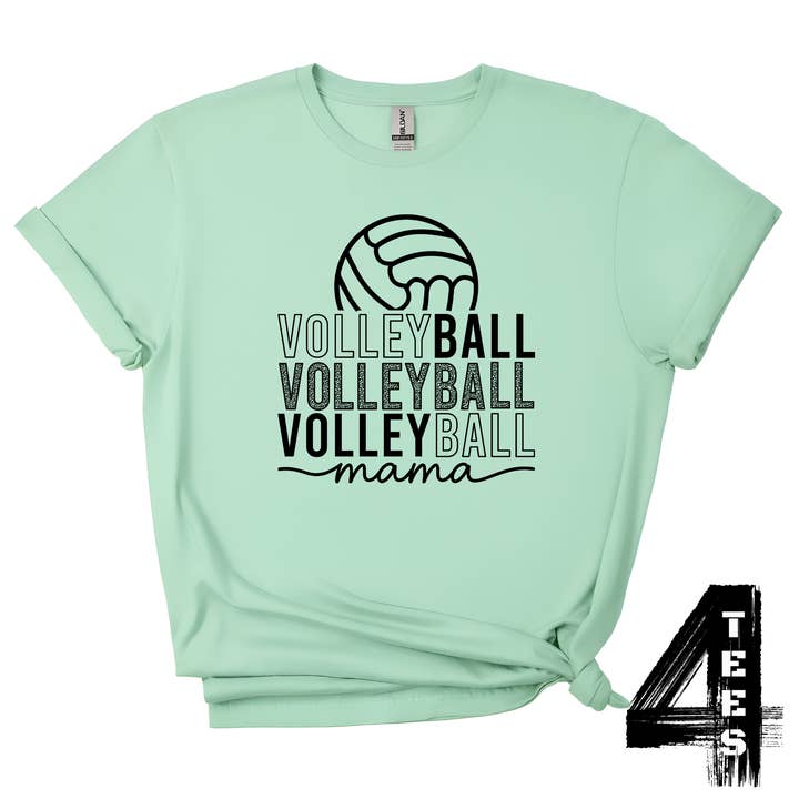 Volleyball mama leopard for wholesale by Tees-4
